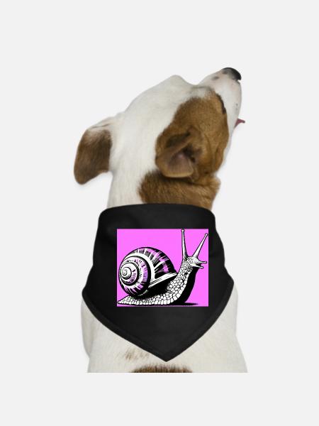 Escargot - Bandana pour chien - noir - Devant