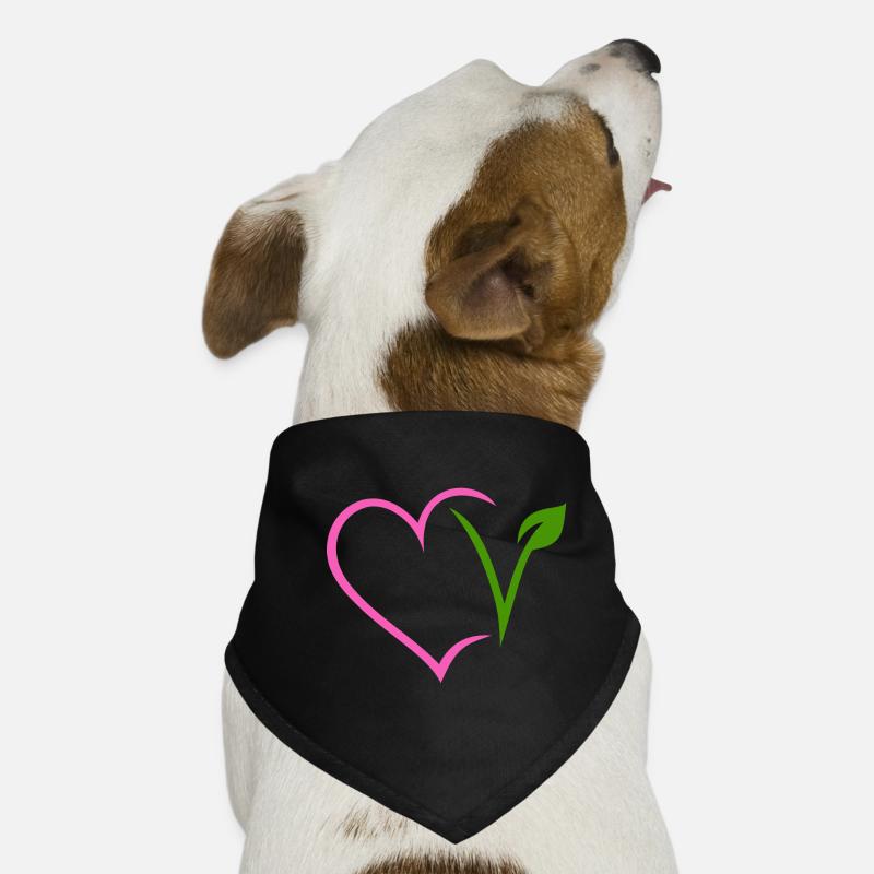 Vegan Herz Hunde-Bandana