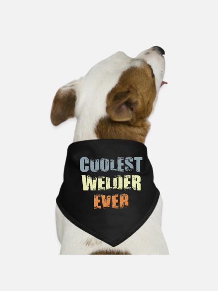 Cooler Schweißer - Hunde-Bandana - Schwarz - Vorne