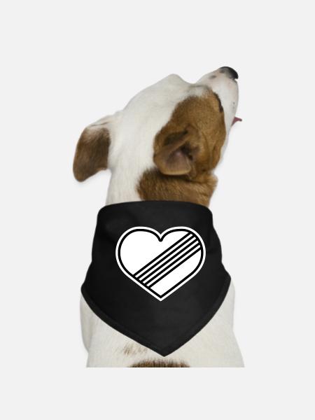 Full throttle heart against speed limit - Dog Bandana - black - Front