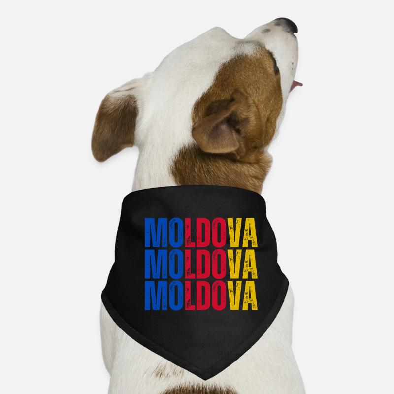 Drapeau moldave, fierté moldave Bandana pour chien