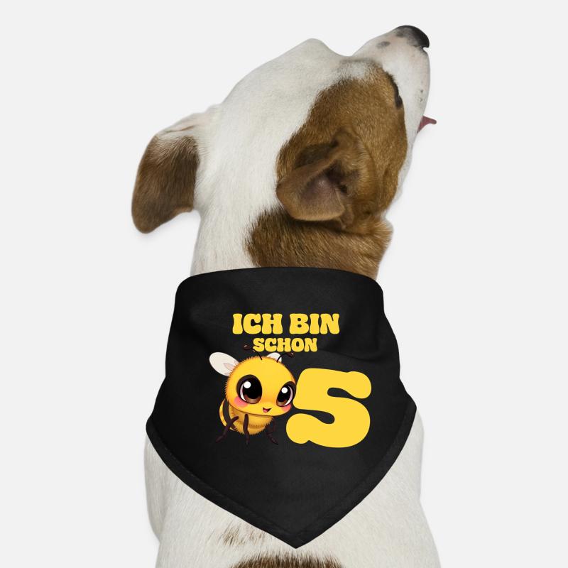 Fête d’anniversaire des enfants de l’abeille du 5e anniversaire Bandana pour chien