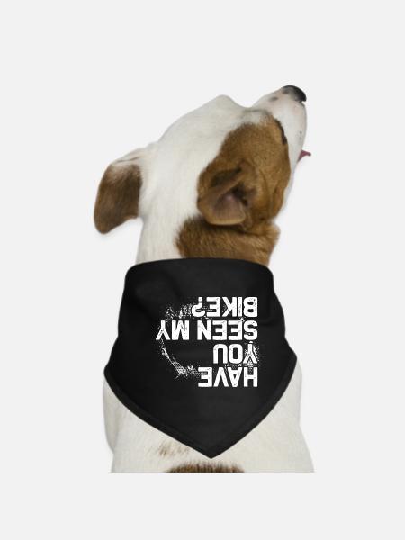 Tu as vu mon vélo ? Vélo VTT Descente - Bandana pour chien - noir - Devant