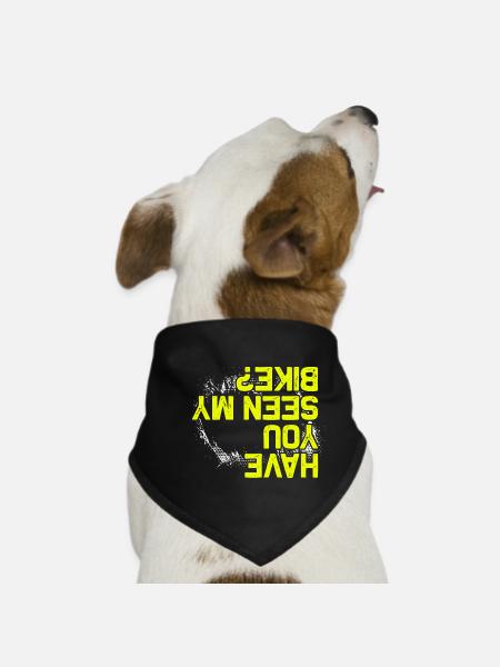 Seen my bike? Fahrrad Mountainbike MTB Downhill - Hunde-Bandana - Schwarz - Vorne