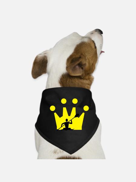Couronne de canoë - Bandana pour chien - noir - Devant