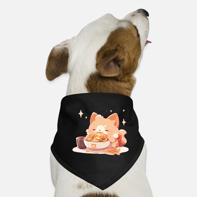 Cat kitten Funny spaghetti eating fat humor Dog Bandana