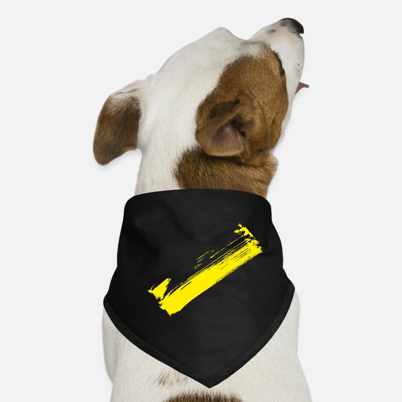 Pinsel Style Streifen - Diagonal Gelb Hunde-Bandana