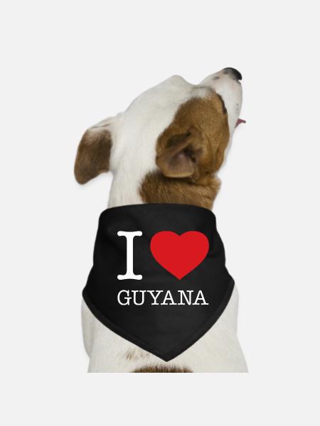 J’ADORE GUYANA - Bandana pour chien - noir - Devant