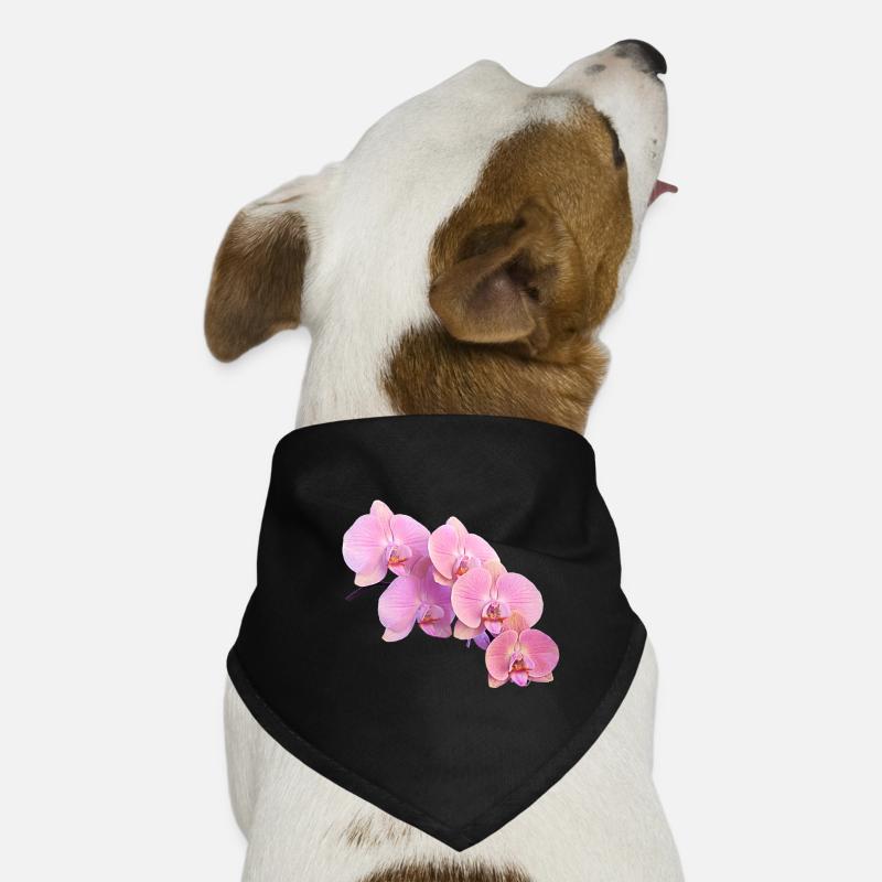 orchidée rose isolé clipart Bandana pour chien