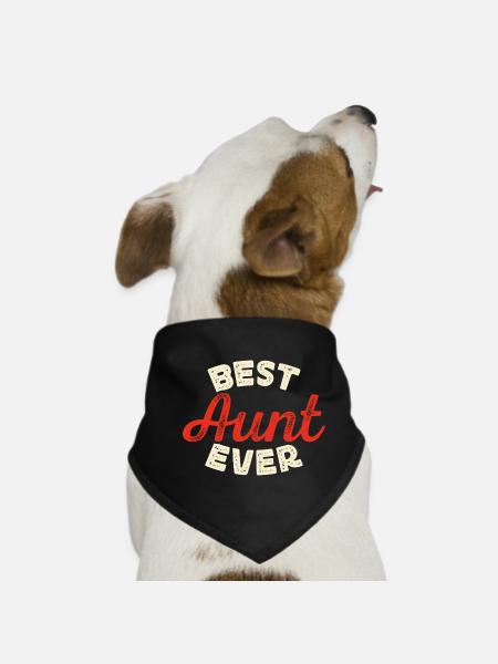 Tante Cadeau Meilleure Tante Du Monde - Bandana pour chien - noir - Devant