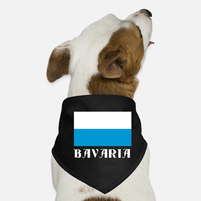 Drapeau de la Bavière avec texte gothique Bandana pour chien