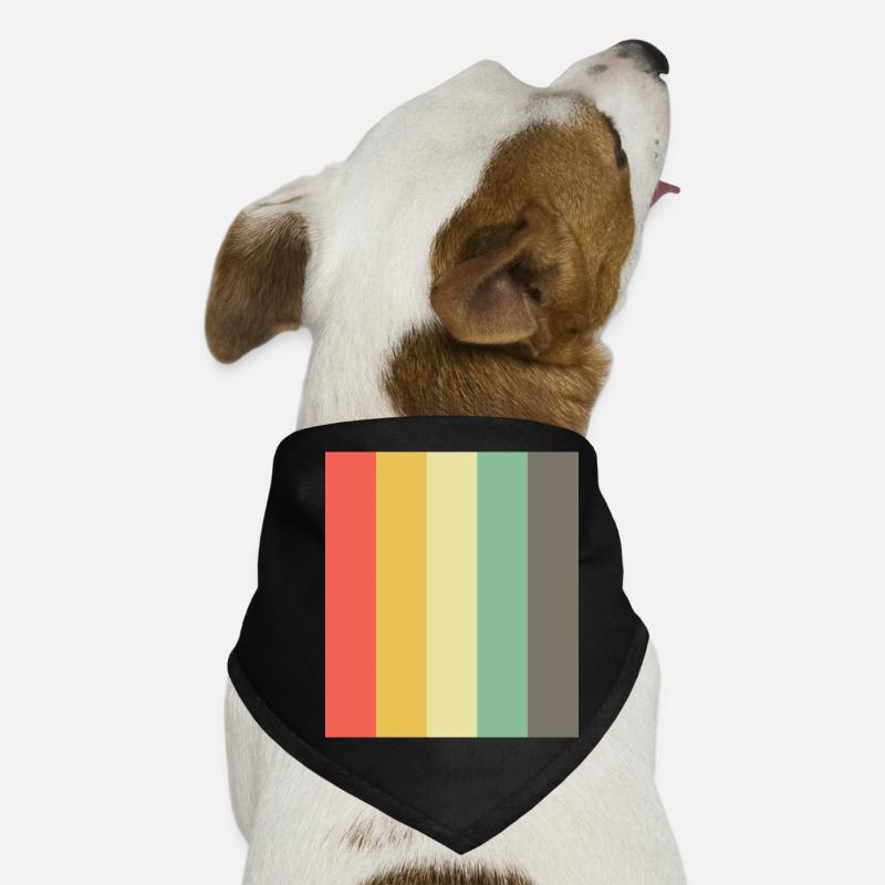 Retro Vintage Striped Rectangle Striped Template Dog Bandana