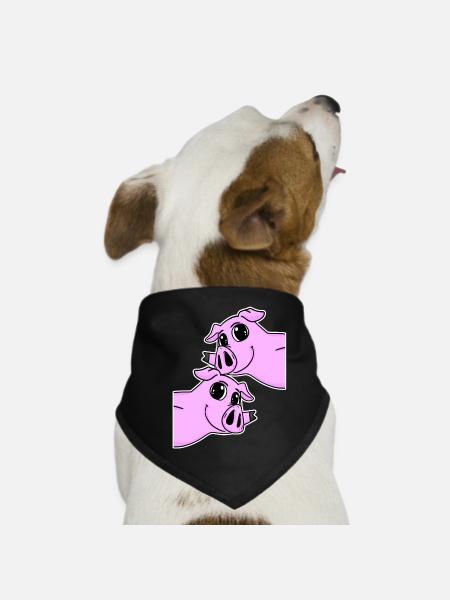 Cochons Cochons - Bandana pour chien - noir - Devant