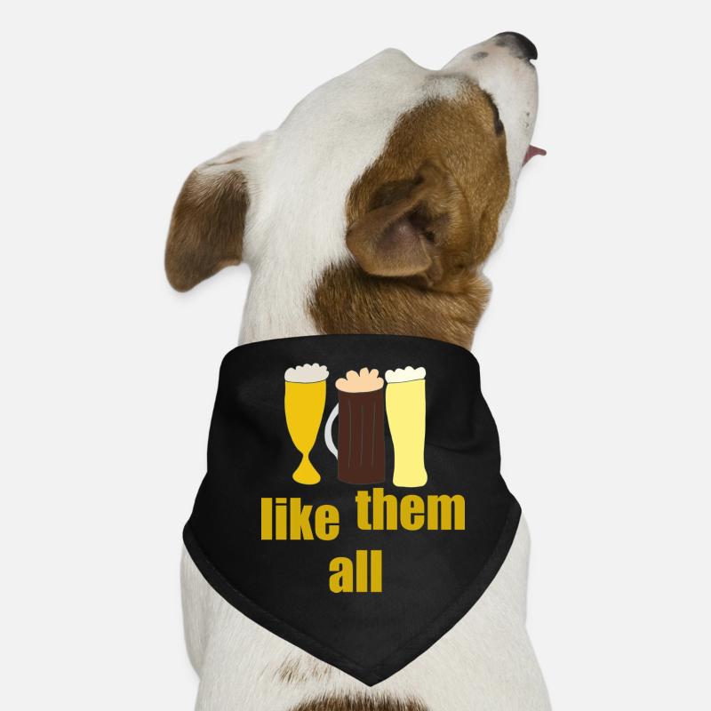 beers like them all Dog Bandana