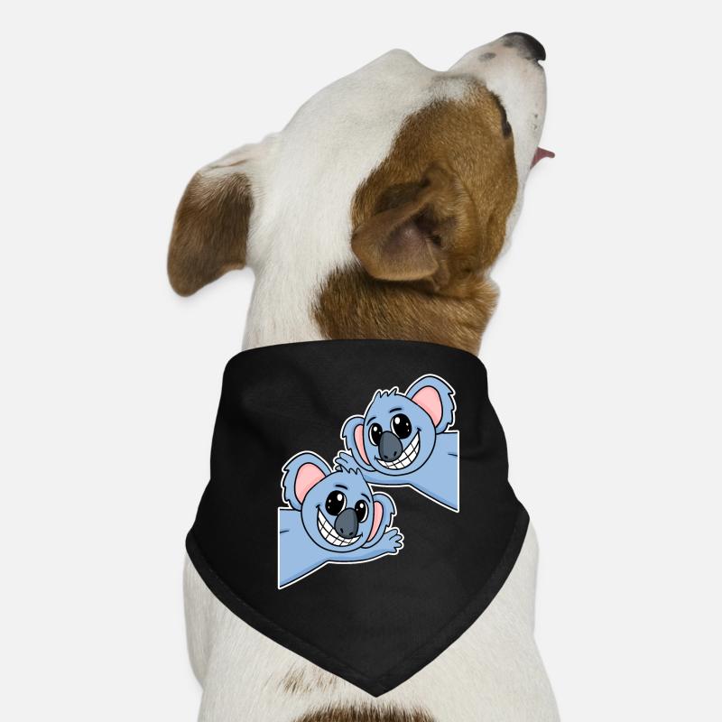 Koala Koalas - Bandana pour chien - noir