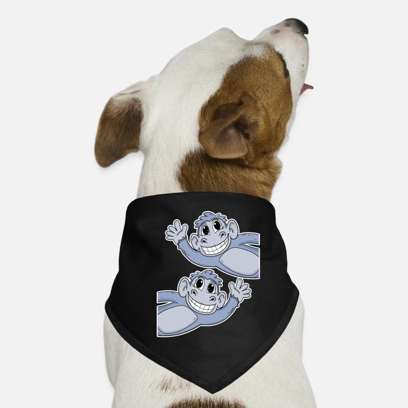 Singe Singe - Bandana pour chien - noir