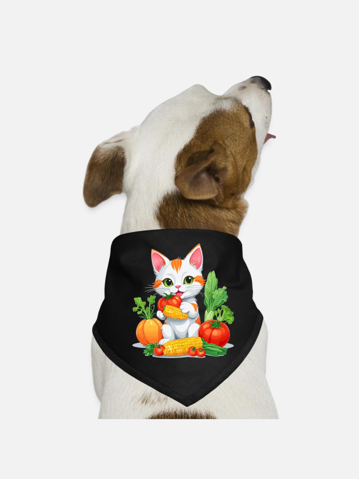 Organic Cat - Dog Bandana - black - Front