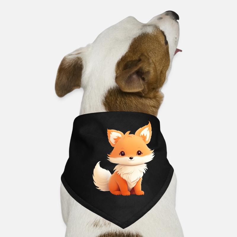 Niedliche Fuchs Illustration Hunde-Bandana