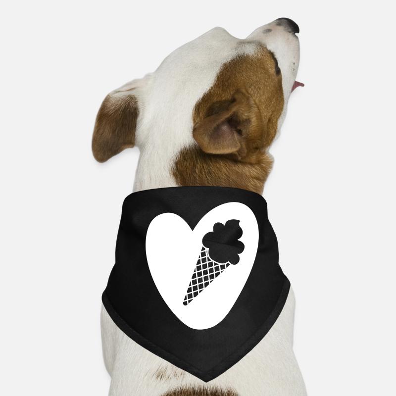 Herz Eis Sommer Waffel naschen Sweets lecker Liebe Hunde-Bandana