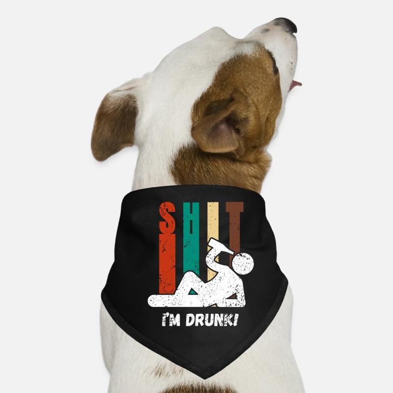 Shit I'm Drunk – Lustiges Party Trinkshirt Hunde-Bandana