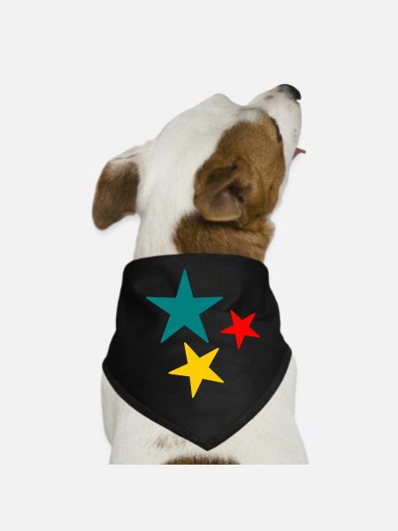 HERZ. VIELEN DANK. GELIEBTE. MEISTER. DANKE HERRIN. - Hunde-Bandana - Schwarz - Vorne