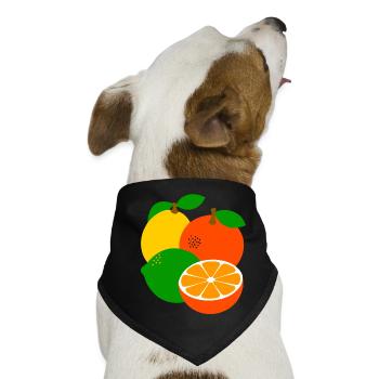 Früchte - Hunde-Bandana - Schwarz - Vorne