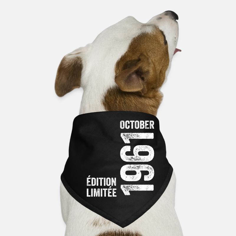 Légendes Octobre 1961 Millésime Octobre 1961 Rétro Bandana pour chien