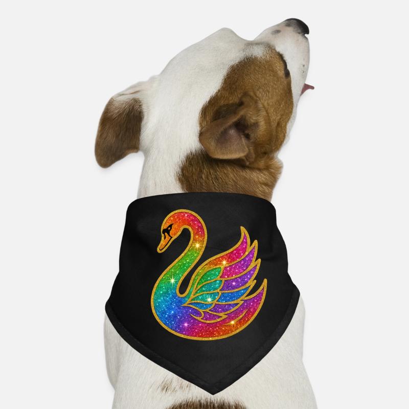 Regenbogen Glitzer Schwan Mutter Hunde-Bandana