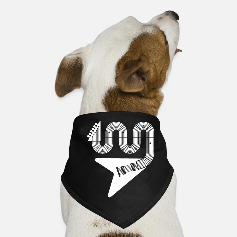 Abstrakte E-Gitarre Hunde-Bandana
