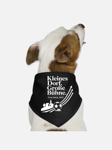 Kleines Dorf. Große Bühne. - Hunde-Bandana - Schwarz - Vorne