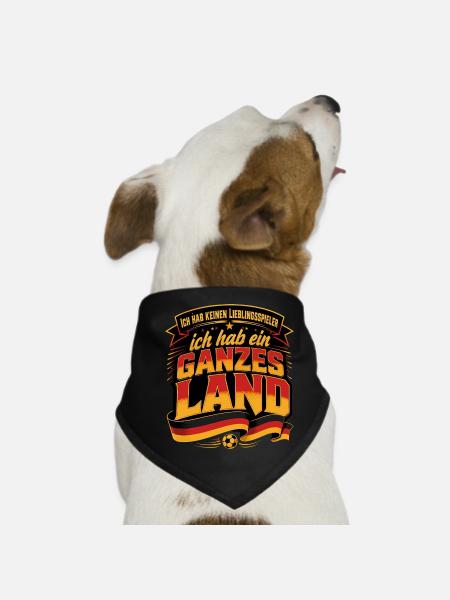 Ich hab keinen Lieblingsspieler - Hunde-Bandana - Schwarz - Vorne