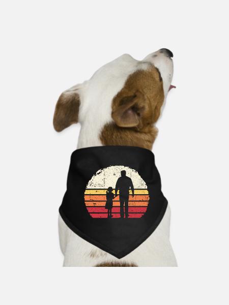 Sunset Walk Silhouette - Hunde-Bandana - Schwarz - Vorne