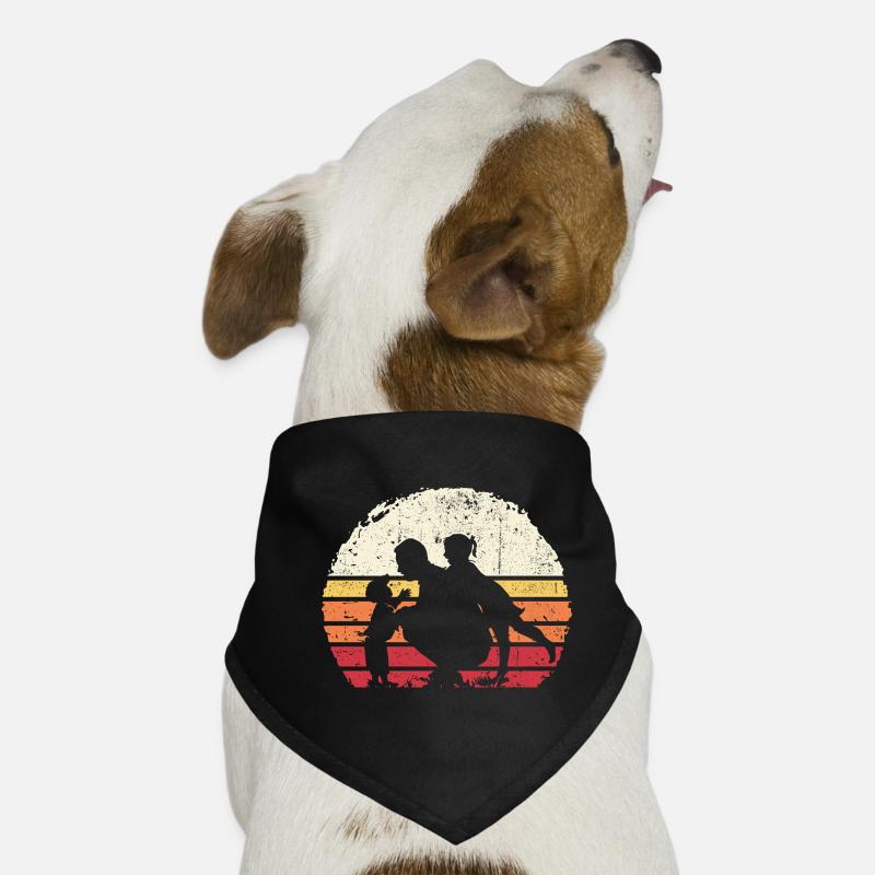 Sunset Trio Silhouette Hunde-Bandana