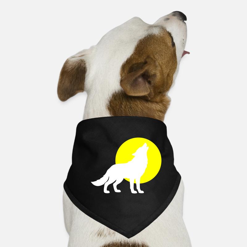 Silhouette de loup Bandana pour chien