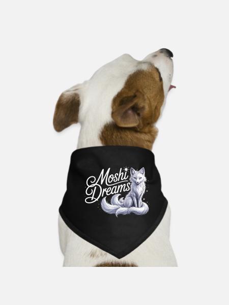Mystischer Fuchs Shirt Moshi Dreams - Hunde-Bandana - Schwarz - Vorne