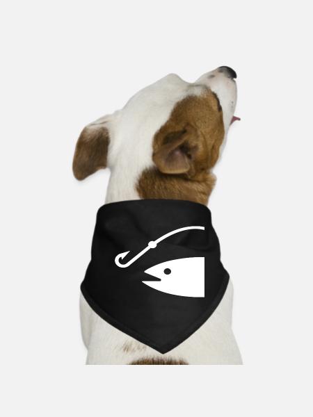 Pêche - Bandana pour chien - noir - Devant