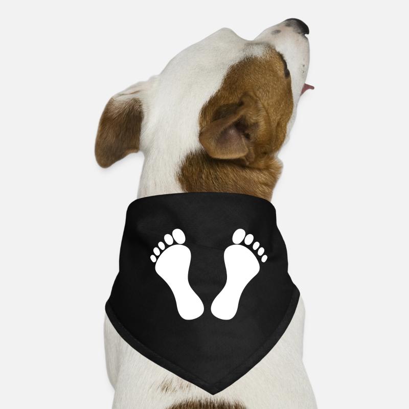 Füße - Hunde-Bandana - Schwarz