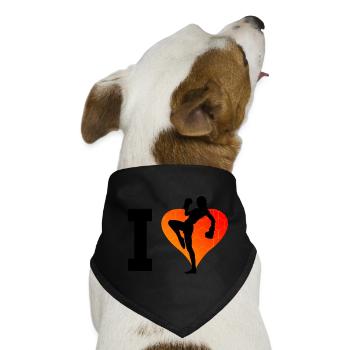 Kickbox Boxing Kickboxer Kickboxen Boxen - Hunde-Bandana - Schwarz - Vorne