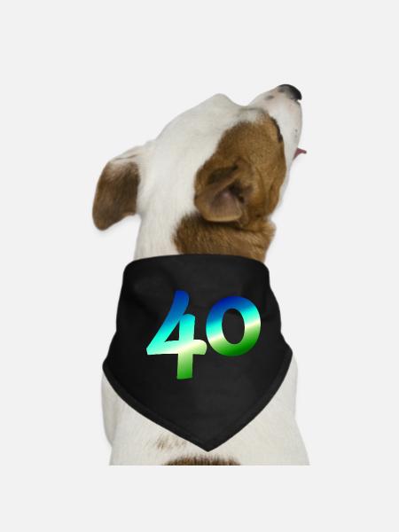 tolle apparel, 40 karibischer farbverlauf - Hunde-Bandana - Schwarz - Vorne