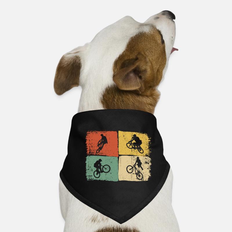 Silhouettes de quad sur blocs de couleur Bandana pour chien