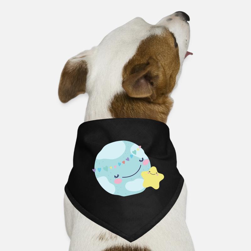 Pastel Planet Hearts Dog Bandana