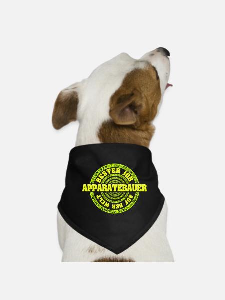 Geschenk für Apparatebauer - Hunde-Bandana - Schwarz - Vorne