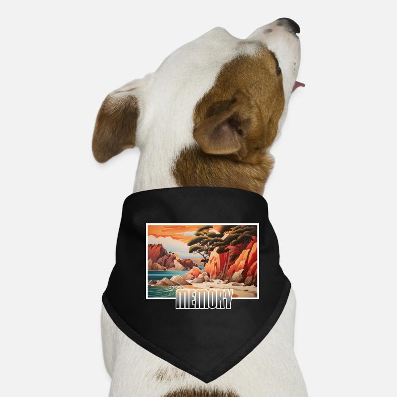 Vacances à Memory Beach Bandana pour chien