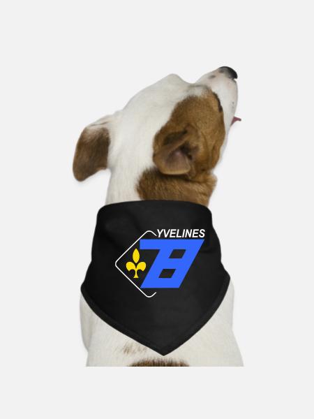 Yvelines - Hunde-Bandana - Schwarz - Vorne