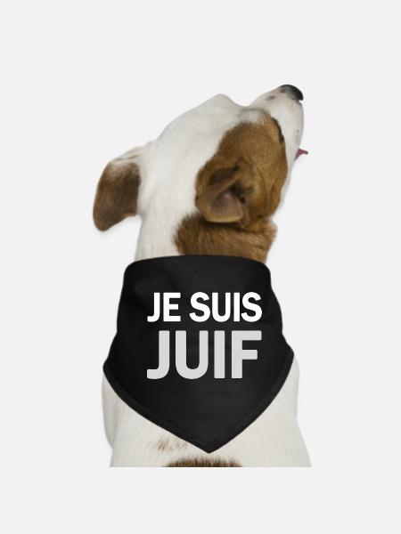 T SHIRT ORIGINAL JE SUIS JUIF - Bandana pour chien - noir - Devant