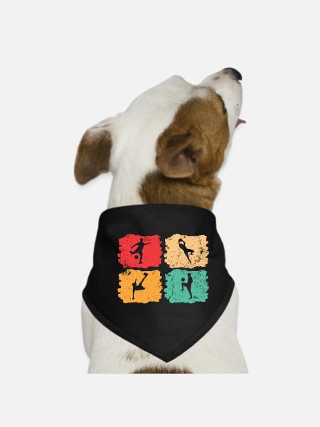 Fußball-Vintage – Solar Pulse - Hunde-Bandana - Schwarz - Vorne