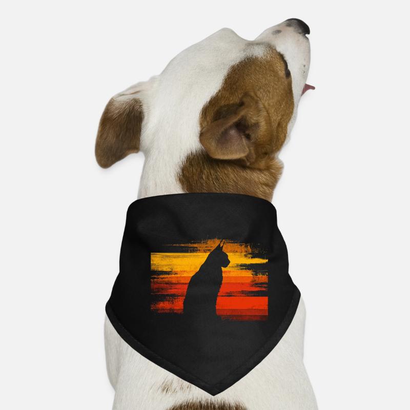 Lynx Cat Retro Wildcat Design Nature Friend Dog Bandana