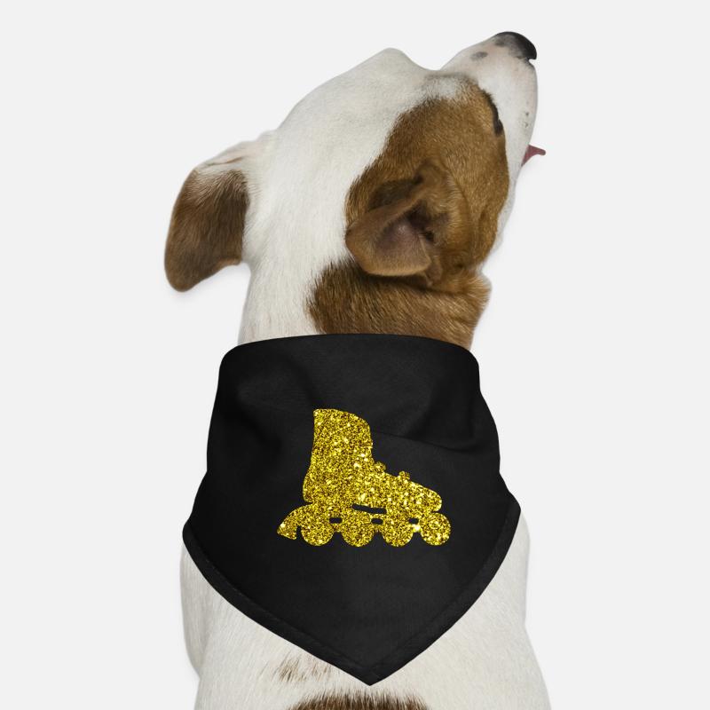 Gold Inline Skate Hunde-Bandana