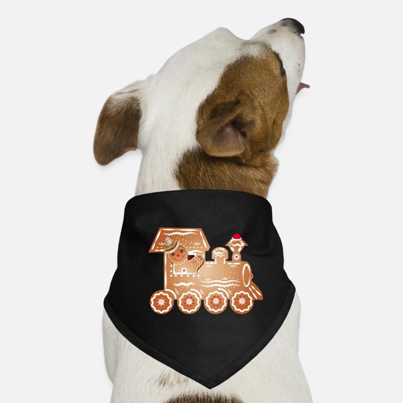 Lebkuchenmann als Lokführer in der Lebkuchen Bahn Hunde-Bandana