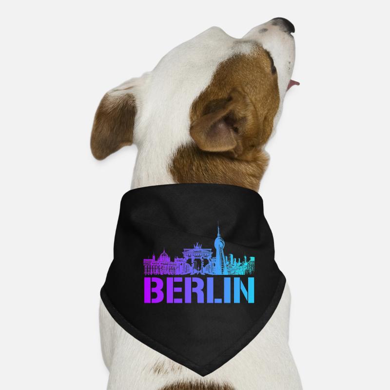 Berlin Skyline mit Berliner Wahrzeichen Hunde-Bandana